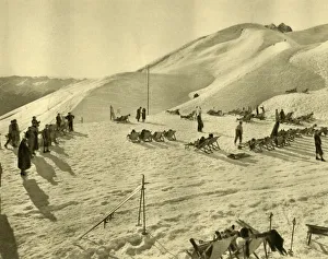Deck Chair Prints: The Hafelekarbahn ski lift, Innsbruck, Tyrol, Austria, c1935. Creator: Unknown
