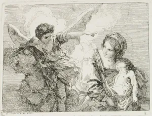 C Hutin Collection: Hagar, 1764. Creator: Charles Hutin