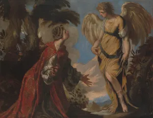 Hagar Prints: Hagar and the Angel, ca. 1657. Creator: Francesco Maffei