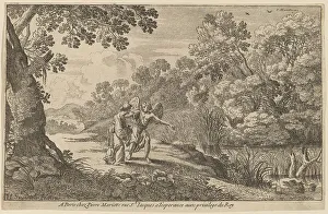 Hagar Prints: Hagar and the Angel. Creator: Herman van Swanevelt
