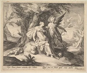 Metro Prints: Hagar in the Desert Consoled by an Angel, ca. 1609. Creator: Jan Muller