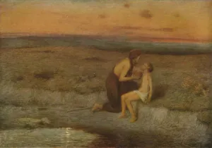 Thirsty Prints: Hagar and Ishmael, c19th century. Artist: Edward Stott