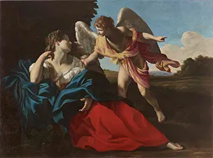 Ishmael Prints: Hagar Saved by the Angel, ca 1612-1615. Creator: Lanfranco, Giovanni (1582-1647)