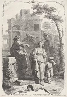 Abraham Collection: Hagar Sent into the Wildnerness, 1758. Creator: Francesco Bartolozzi
