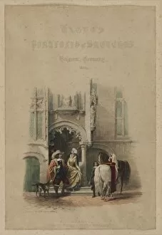 1806 1885 Gallery: Haghes Portfolio of Sketches. Belgium. Germany, vol. III: Title Page, on a door