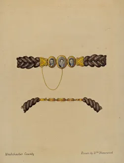 Hair Brooch and Bracelet, c. 1936. Creator: William P. Shearwood Hair Brooch and Bracelet, c. 1936. Creator: William P. Shearwood