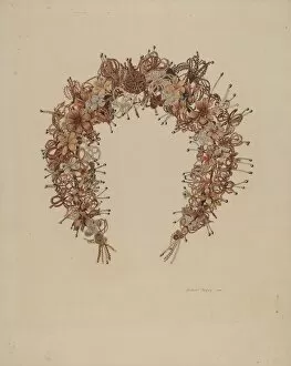 Hair Wreath, 1938. Creator: Samuel Faigin