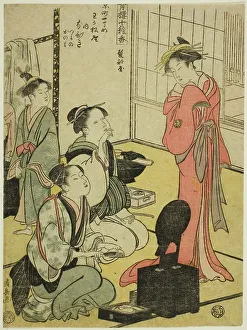 Kiyonaga Torii Prints: Hairdressing Room (Kamibeya), from the series Ten Kinds of Incense in the Pleasure