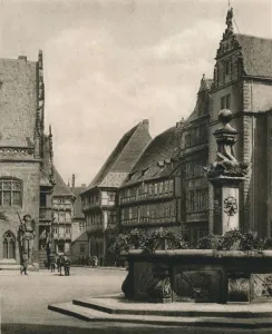 Saxony Anhalt Prints: Halberstadt - Marketplace, 1931. Artist: Kurt Hielscher