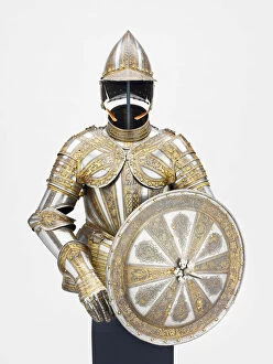Half Armor and Targe for Service on Foot, Milan, 1590 / 1600. Creator: Master I.P.F