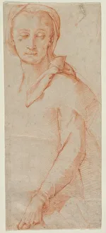Half-Length Figure Study of a Woman, 1500s. Creator: Ludovico Cardi Cigoli (Italian, 1559-1613)