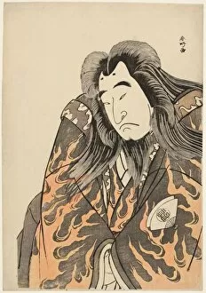 Sadness Gallery: Half-Length Portrait of the Actor Onoe Matsusuke I as Retired Emperor Sutoku in Act, c