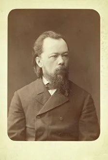 Cabinet Photograph Prints: Half-length portrait of man, facing right, between 1880 and 1886. Creator: Unknown