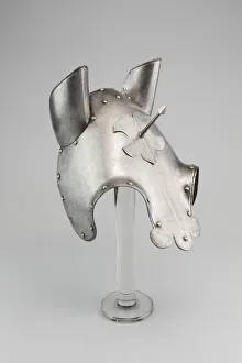Equestrian Equipment Prints: Half-Shaffron, Europe, c. 1560. Creator: Unknown