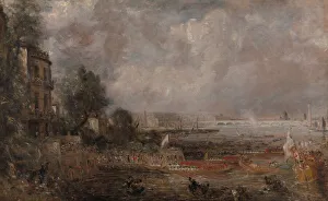 Constable John Prints: Half-size Sketch for The Opening of Waterloo Bridge (Whitehall Stairs, June 18