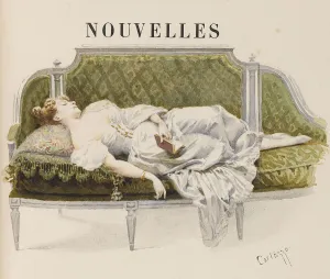 Half-title for Nouvelles by Alfred de Musset, 1887. Creator: Cortazzo, Oreste (1836-1912)