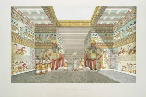 Babylonia Prints: Hall in an Assyrian palace. Reconstruction