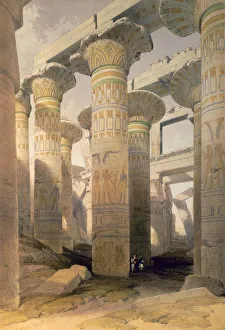 Hall Of Columns Prints: Hall of Columns, Karnak, Egypt, 19th century. Artist: David Roberts