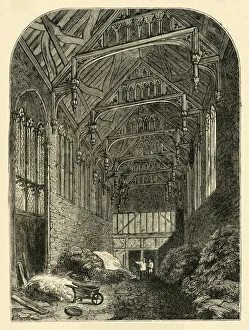 Hall of Eltham Palace in 1835, (c1878). Creator: Unknown Hall of Eltham Palace in 1835, (c1878). Creator: Unknown