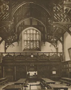 Hammerbeam Prints: Hall of Grays Inn, Where The Comedy of Errors Was Acted in Shakespeares Lifetime, c1935