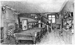 Billiards Gallery: The Hall at Silverbeck, c1880-1882