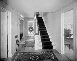 William H Prints: Hall and stairway, probably in clubhouse