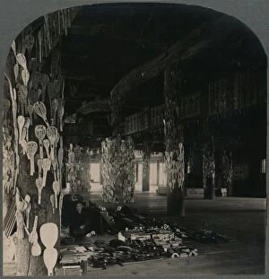 Lucky Charm Collection: Hall of a Thousand Mats, whereJapanese Soldiers hang Lucky Spoons, Myajima, Japan, 1905