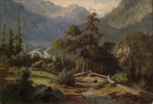 Evergreen Prints: From Hallingdal, 1846. Creator: Hans Gude