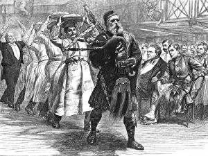 Chef Prints: The Hallowe'en Dinner of the London Scottish Volunteers -- Bringing in the Haggis