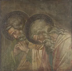 Two Haloed Mourners, ca 1390. Artist: Spinello, Aretino (c. 1350-1410) Two Haloed Mourners, ca 1390. Artist: Spinello, Aretino (c. 1350-1410)