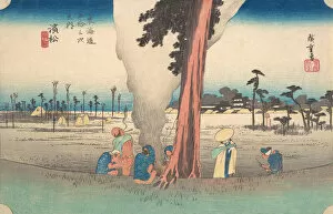 Reisho Tokaido Gallery: Hamamatsu, Toko no Zu, ca. 1834. ca. 1834. Creator: Ando Hiroshige