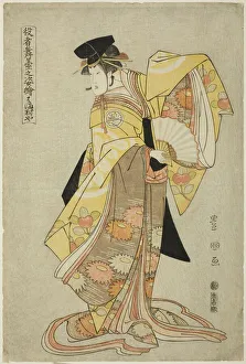 Dancer Gallery: Hamamuraya: Segawa Kikunojo III as Shirabyoshi Hisakata, from the series 'Portraits of... 1794