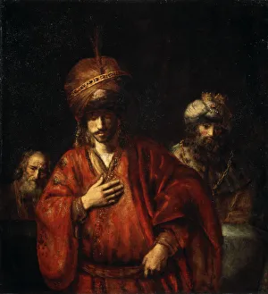 Vizier Prints: Haman Recognizes His Fate (David and Uriah), 1665. Artist: Rembrandt Harmensz van Rijn