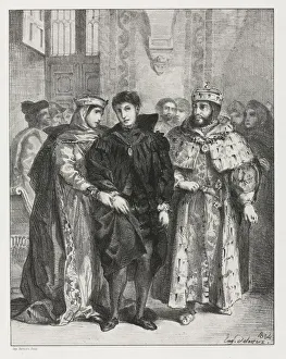 1798 1863 Prints: Hamlet, 1834. Creator: Eugene Delacroix (French, 1798-1863)