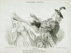 Hamlet Prints: Hamlet, 1851. Creator: Honore Daumier