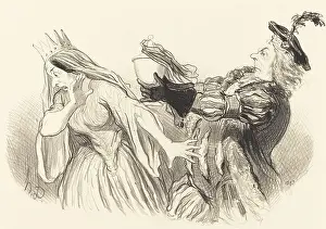 Hand Gestures Prints: Hamlet, 1851. Creator: Honore Daumier