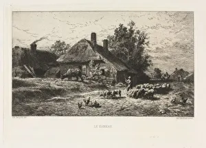 Charles émile Jacque French Gallery: The Hamlet. Creator: Charles-Emile Jacque (French, 1813-1894)