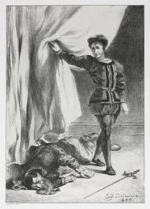 1798 1863 Prints: Hamlet: Hamlet and the Corpse of Polonius, 1835. Creator: Eugene Delacroix (French