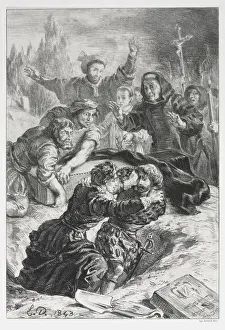 1798 1863 Prints: Hamlet: Hamlet and Laertes in the Grave of Ophelia