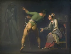 Abildgaard Nicolai Abraham Prints: Hamlet and his Mother, Episode from Shakspeare's Hamlet