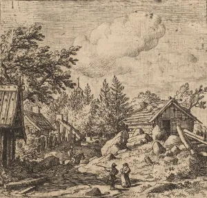 Hamlet on Mountainous Ground, probably c. 1645 / 1656. Creator: Allart van Everdingen