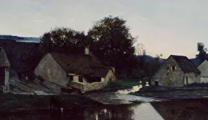 Charles François Prints: The Hamlet of Optevoz, ca. 1852. Creator: Charles Francois Daubigny