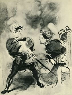Bernhard Degenhart Gallery: Hamlet and Polonius, c1830s, 1943. Creator: Eugene Delacroix