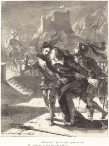 Hamlet Wishes to Follow the Ghost of his Father (Act I, Scene IV), 1835 Hamlet Wishes to Follow the Ghost of his Father (Act I, Scene IV), 1835