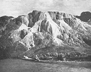 Hot Springs Prints: Hammam Meskoutine. Cascade d'eau chaude; Afrique du nord, 1914. Creator: Unknown