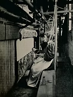 Images Dated 7th June 2019: Hammersmith Carpet Weaving at Merton Abbey Works, . Creator: Unknown