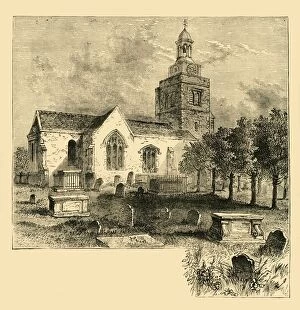 Hammersmith And Fulham Gallery: Hammersmith Parish Church, in 1820, (c1878). Creator: Unknown