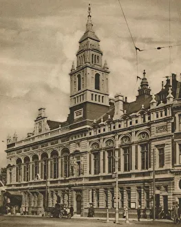Local Government Prints: Hammersmith Town Hall from Hammersmith Broadway, c1935. Creator: Donald McLeish