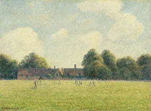 Cricket Prints: Hampton Court Green, 1891. Creator: Camille Pissarro