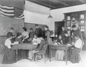 Hampton Institute, Va. 1899 - Classroom scenes - Bible history, 1899 or 1900. Creator: Frances Benjamin Johnston